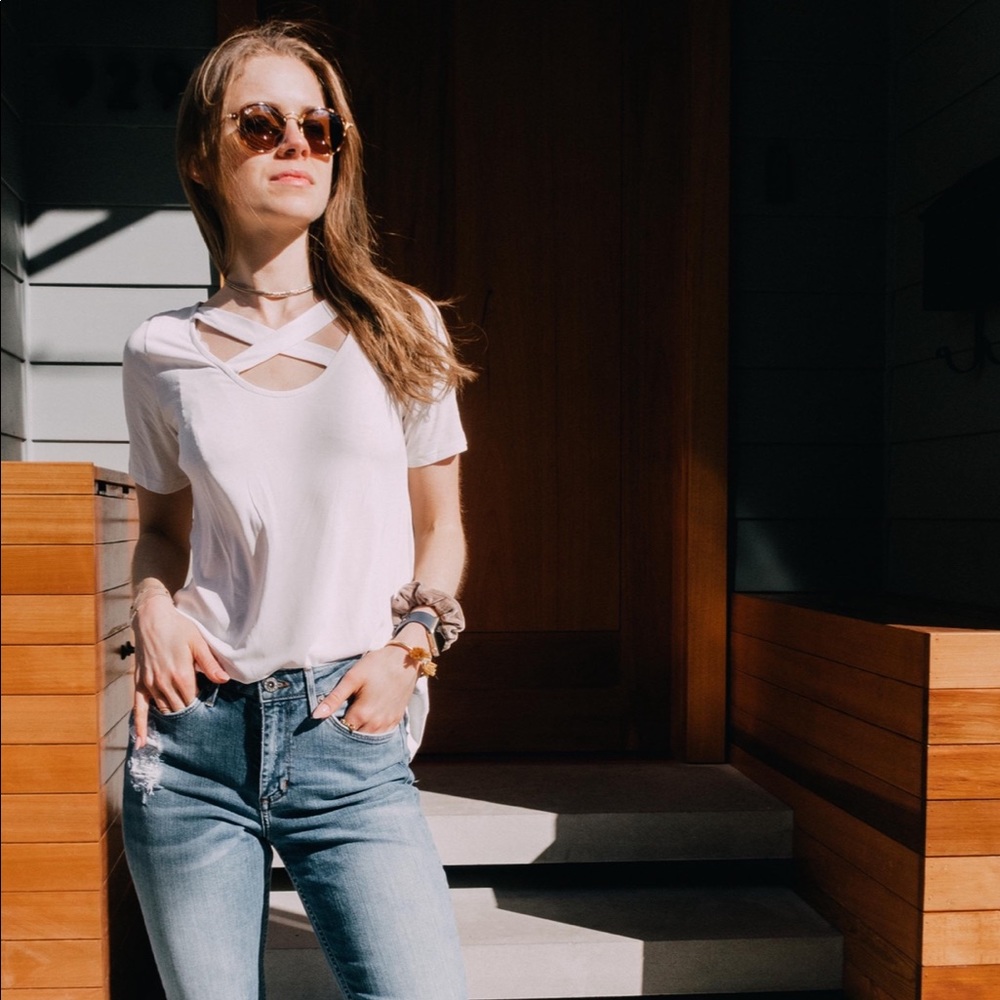 White Crissy Tee